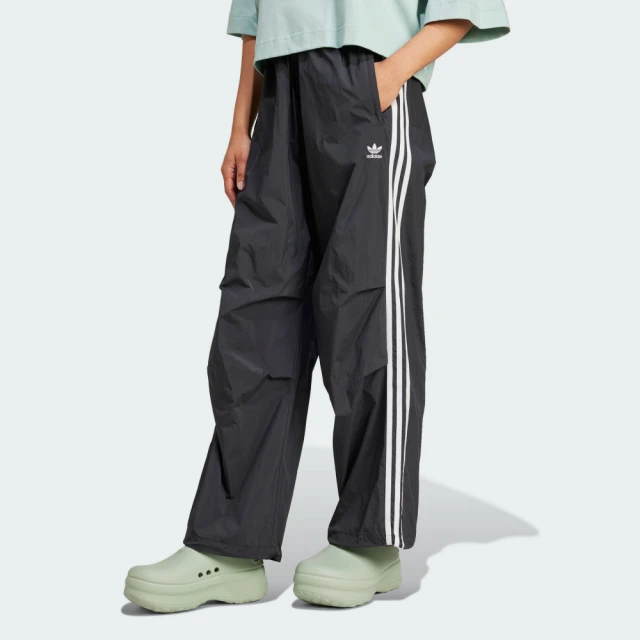 adidas 愛迪達 長褲 女款 運動褲 三葉草 3 S PARA PANT 黑 IY7251