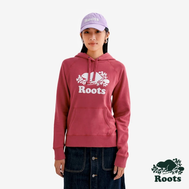 Roots Roots女裝- ORIGINAL 連帽上衣(紫紅色)