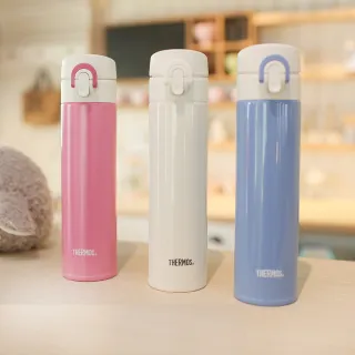 【THERMOS膳魔師】不鏽鋼超輕量彈蓋真空保溫瓶400ml(JNI-401)