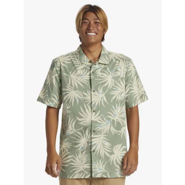 【Quiksilver】男款-BEACH CLUB CASUAL SS 短袖襯衫-綠色(AQYWT03324-70)