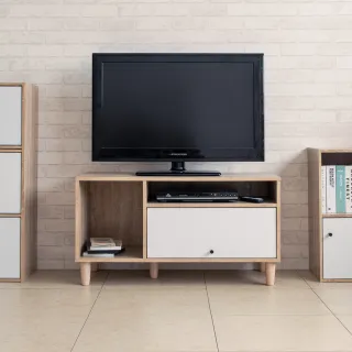 【TZUMii】清新設計掀門電視櫃(影音櫃 TV櫃 收納櫃)