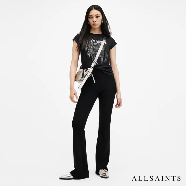 【ALLSAINTS】RIPROAR ANNA 純棉豹紋塗鴉LOGO T恤 W183JB(常規版型)