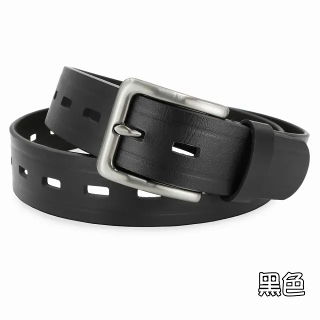 【CH-BELT 銓丞皮帶】排洞造型 流行中性休閒 男女皮帶腰帶(黑/咖)