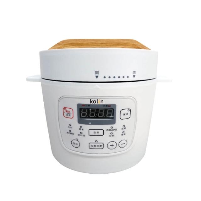 KOLIN歌林 KNJ-KU01 歌林 KOLIN KNJ-KU01 壓力鍋,專為3人家庭設計,採用不鏽鋼內鍋,安全耐用。尺寸29x26x26cm,重量3.45kg,110V/60Hz運作,消耗功率700~800W。配件齊全,包括量杯、飯勺、電源線、說明書、食譜及集水盒。中國製造,BSMI許可字號R65145 RoHS,快速壓力烹飪,省時省力。