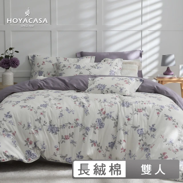 HOYACASA 禾雅寢具 100%精梳棉兩用被床包組-綺格