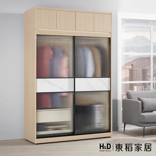 【H&D 東稻家居】鋁框拉門衣櫥5尺(TCM-08382)