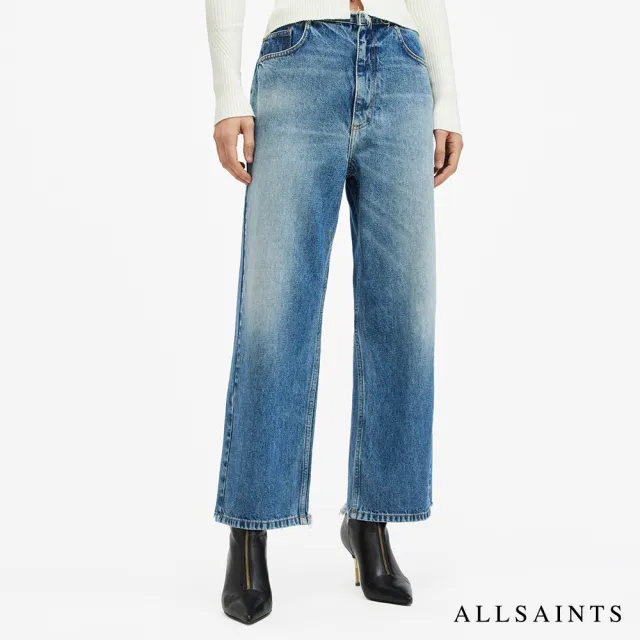 【ALLSAINTS】BLAKE 高腰九分牛仔褲寬褲 W009EB(寬褲版型)