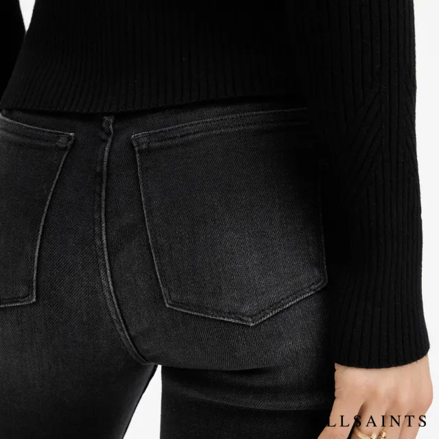 【ALLSAINTS】HALDAN 中腰靴型牛仔褲-黑 W023EB(靴型版型)