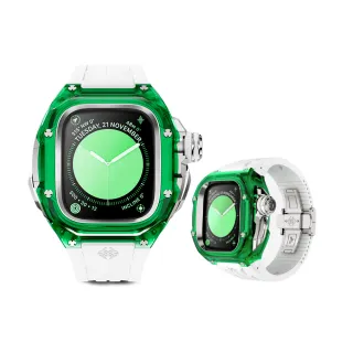 【Golden Concept】Apple Watch 49mm 保護殼 RSTRIII49 綠錶殼/白橡膠錶帶(尼龍/不鏽鋼材質)