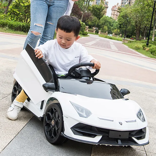 【奔雷國際】藍寶堅尼兒童電動車 SVJ 雙驅單人座 原廠授權(白 黃 SX2018SE)