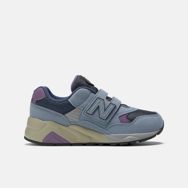 NEW BALANCE NB 580系列 小朋友 運動 休閒鞋 中童 灰藍 麂皮 魔鬼氈(PV580VB ∞)