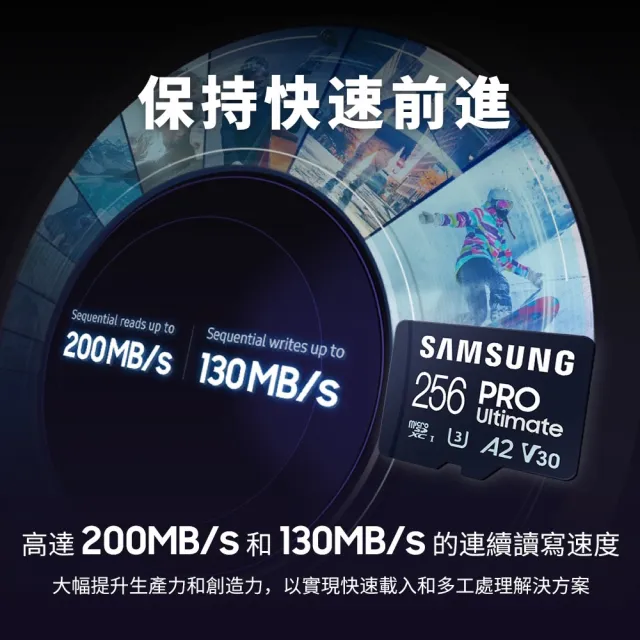 【SAMSUNG 三星】PRO Ultimate microSDXC UHS-I U3 A2 V30 512GB記憶卡 含高速讀卡機 公司貨(MB-MY512SB)