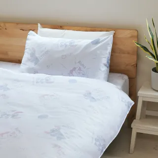 【Norns】史迪奇100%天絲 單人-床包枕套組+兩用被套(迪士尼正版 Tencel天絲™萊賽爾纖維 吸濕排汗 寢具)