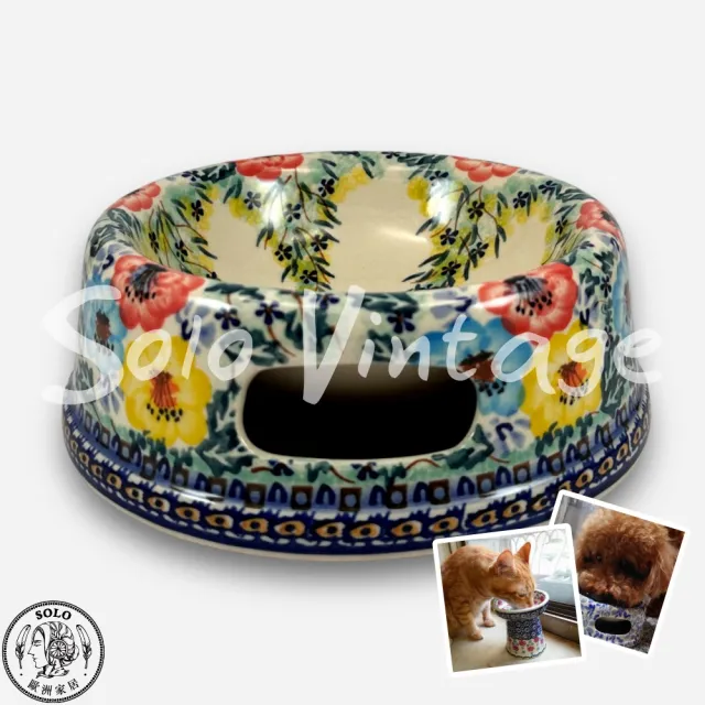 【SOLO 波蘭陶】波蘭製 Manufaktura 波蘭陶 17cm 寵物碗 圓形厚底碗 貓咪/中/小型犬適用