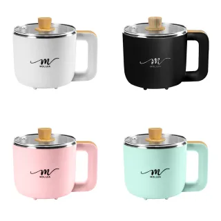【MOLIJIA 魔力家】1.2L-M19 多功能美食料理電火快煮鍋-木紋款(BY011019)