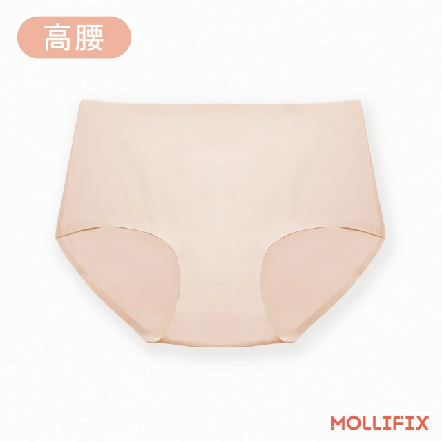 Mollifix 瑪莉菲絲 好動不卡卡高腰運動無痕內褲(膚)