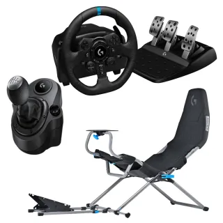 【Logitech 羅技】S級福利品 G923賽車模擬電競方向盤 + 變速器 支援PS PC(贈Playseat 或 NLR 專業賽車椅)