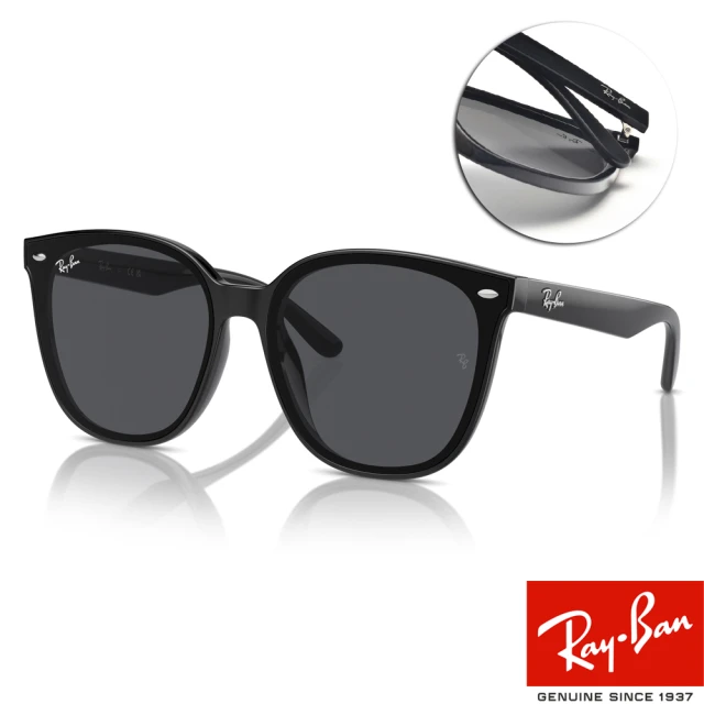 RayBan 雷朋 大方框太陽眼鏡 成毅同款(黑 深灰鏡片#RB4423D 60187-66mm)