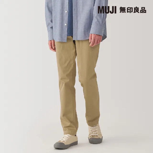 【MUJI 無印良品】男彈性綾織合身褲(共5色)
