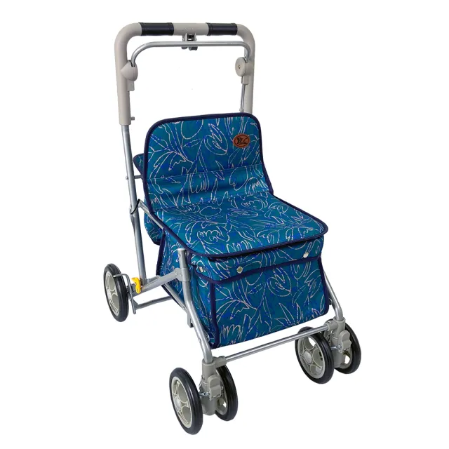 【Rollker羅克】購物車 助行車 助步車 手推車 購物推車 折疊收納 步行輔助車 銀髮族(NO.166-鬱金香綠)