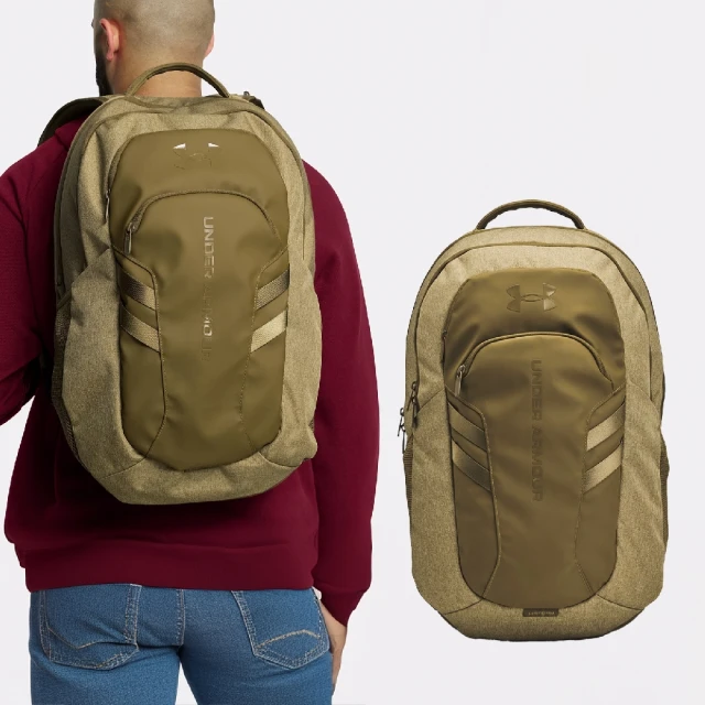 UNDER ARMOUR 後背包 Hustle 6.0 Pro Backpack 卡其 防潑水 16吋 運動包 筆電包 UA(1384671728)