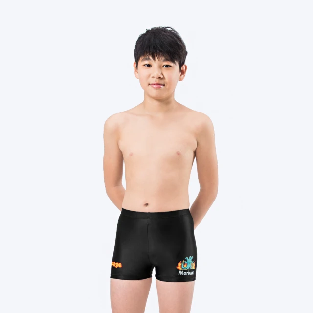 SPEEDO 男孩 運動及膝泳褲 Plastisol(黑//