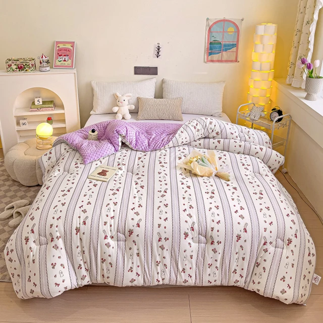 MIT iLook 台灣製 絲柔棉雙面花四季被涼被(深情花卉