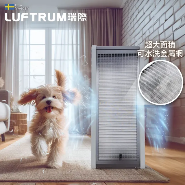 【LUFTRUM 瑞際】寵人寵物超值組(電漿除菌智能寵物清淨機BC400H/附贈寵物版濾網)