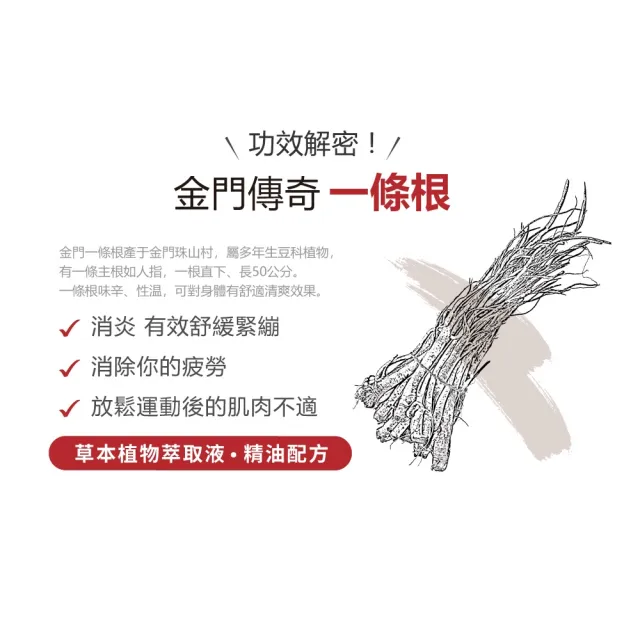 【Flowers 花芊】金牌 金門一條根精油貼布 薑黃複方 6入組(8片/1包 溫熱感 放鬆肌肉)