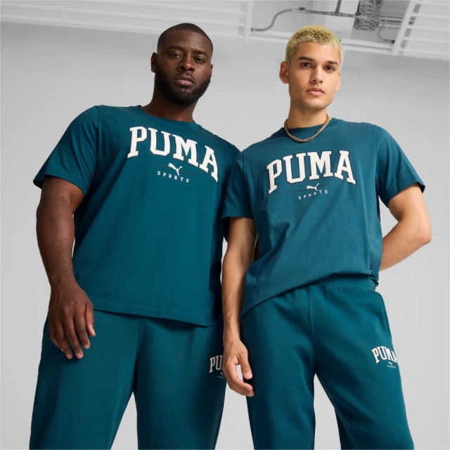 PUMA 短袖上衣 男款 運動 Squad 歐規 藍綠 68179122