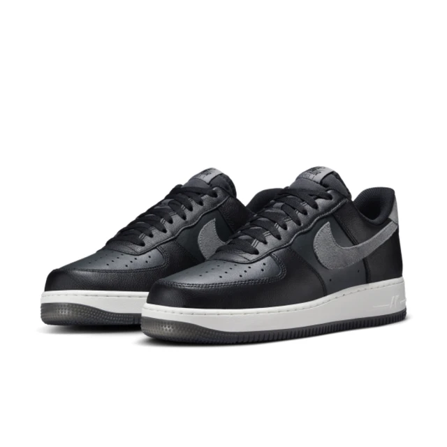 NIKE 耐吉 運動鞋 休閒鞋 男鞋 女鞋 AIR FORCE 1 07 LV8 Smoke Grey 黑灰 AF1 低筒 皮革(FJ4170004)