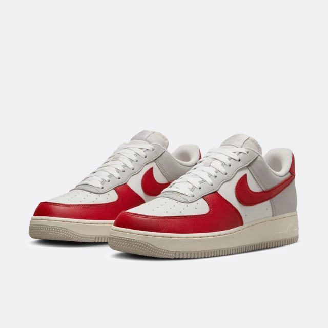 NIKE 耐吉 運動鞋 休閒鞋 男鞋 女鞋 AIR FORCE 1 07 LV8 Gym Red 紅灰白 AF1 低筒 皮革(HJ9094012)