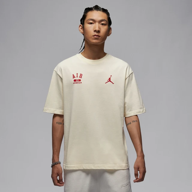 NIKE 耐吉 短袖上衣 男款 運動 AJ 喬丹 AS M J SS CREW OS GCEL 米白 HQ1575-113