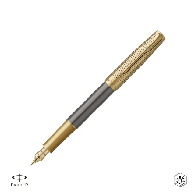 PARKER 卓爾 先鋒系列 箭紋金蓋18K金鋼筆 F尖(原廠正貨)