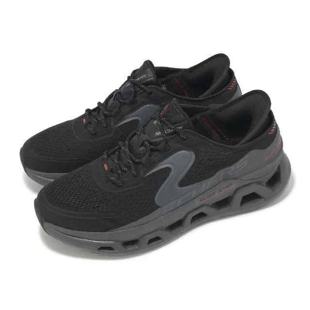 SKECHERS 休閒鞋 Glide-Step Altus Slip-Ins 男鞋 黑 緩衝 輕量 套入式 懶人鞋(232921-BKCC)