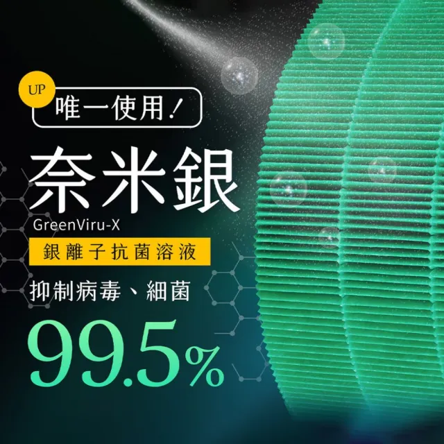 【綠綠好日】適用 小米 1代 2代 2S Pro 3代 HEPA抗菌濾芯/濾網 2入(含RFID 紫色 抗菌版 濾棉x4)