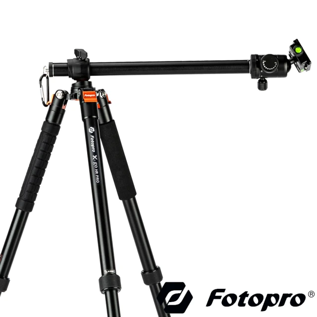 FOTOPRO X-GO HR PRO 鋁合金三腳架套組(公司貨 專業橫置中軸腳架 單腳架 反折 載重8公斤 適合翻拍)