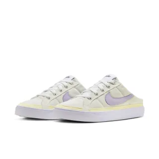 【NIKE 耐吉】運動鞋 休閒鞋 穆勒鞋 懶人鞋 女鞋 WMNS NIKE COURT LEGACY MULE 米黃 紫(HJ3494151)