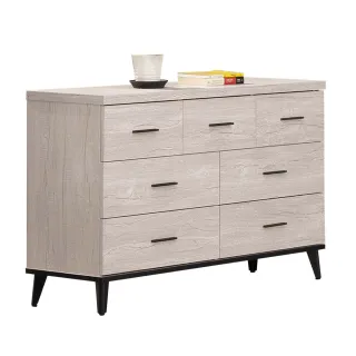 【Hampton 漢汀堡】愛德娜白橡色七斗櫃(斗櫃/櫥櫃/收納櫃/置物櫃/七斗櫃)