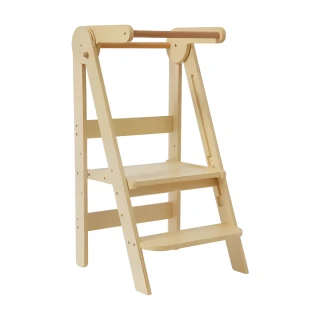 【Ocean歐選】三段式可調高度蒙氏學習塔 AL01(學習助手塔 兒童增高廚房小幫手 多用途腳踏凳)