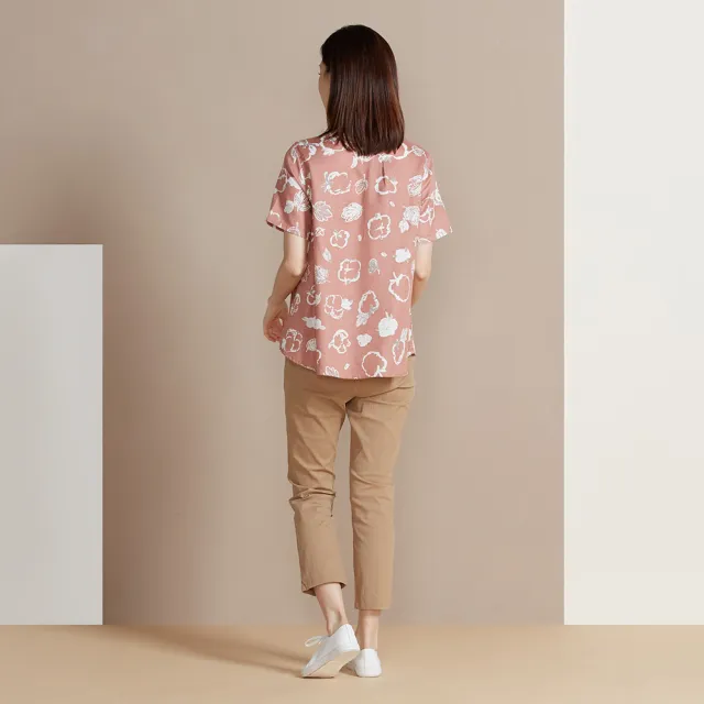 【YVONNE 以旺傢飾】出清品 立體彈性長褲-蜜茶棕