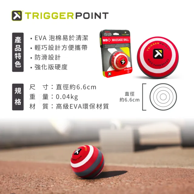 【TRIGGER POINT】MBX硬度強化版按摩球(紅色)