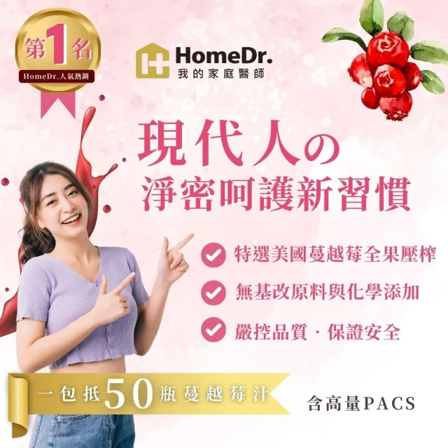 【Home Dr.】小資保養激光養顏私密呵護組(NMN頂規1盒+蔓越莓強效呵護飲1盒)