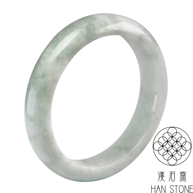 漢石齋 天然翡翠A貨 手鐲玉鐲 飄花種 福 利 品(手圍18.6/版寬14.2mm)