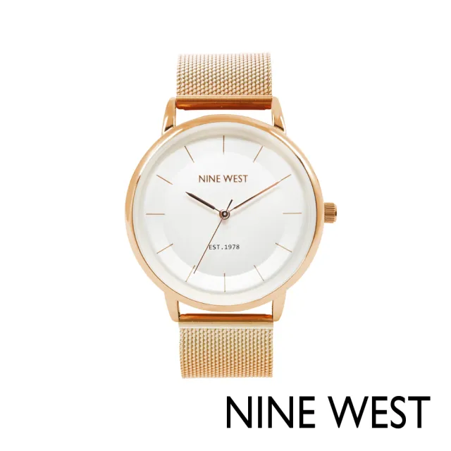 【NINE WEST】買一送一。買錶送原廠紙袋│2024全新推出。輕奢米蘭鋼鍊腕錶/手錶(多款任選)