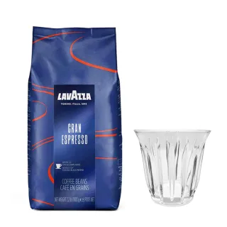 【LAVAZZA】Gran Espresso 咖啡豆(1000g 限量送手工玻璃杯)