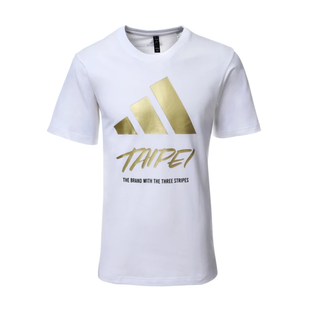 adidas 愛迪達 Taipei Tee 男款 女款 白色 運動 中性 休閒 圓領 台北 城市 T恤 上衣 短袖 JD5205