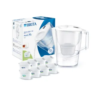 【BRITA】官方直營 7入MXPRO去水垢濾芯贈Aluna XL濾水壺(共1壺8芯)