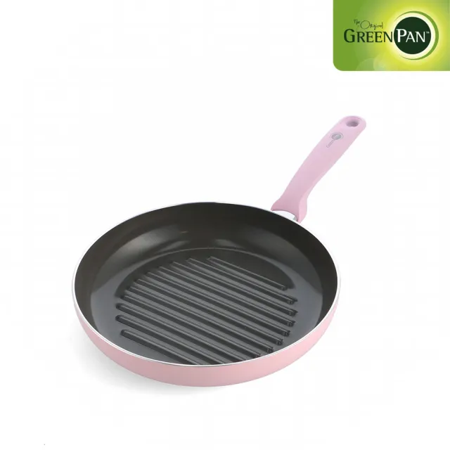 【GreenPan】鑽石陶瓷塗層不沾圓形煎鍋 Torino 28cm(不含蓋/不挑爐具/不沾鍋/陶瓷/洗碗機適用)