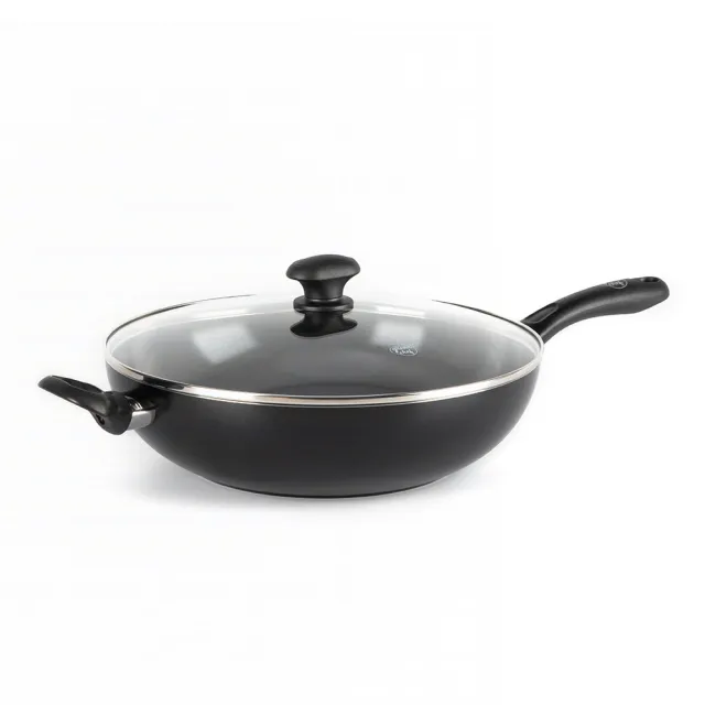 【GreenPan】GreenChef 石陶瓷塗層不沾炒鍋 鑽石 32cm(含蓋/不挑爐具/不沾鍋/陶瓷/洗碗機適用)